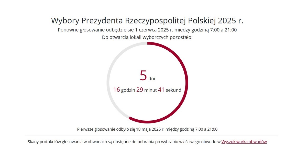 pkw komunikat druga tura wyborów 1 czerwca 2025 r. głosowanie