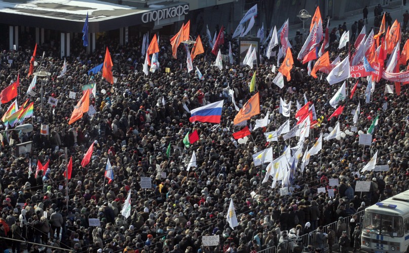 Tysiące ludzi na ulicach rosyjskiej stolicy