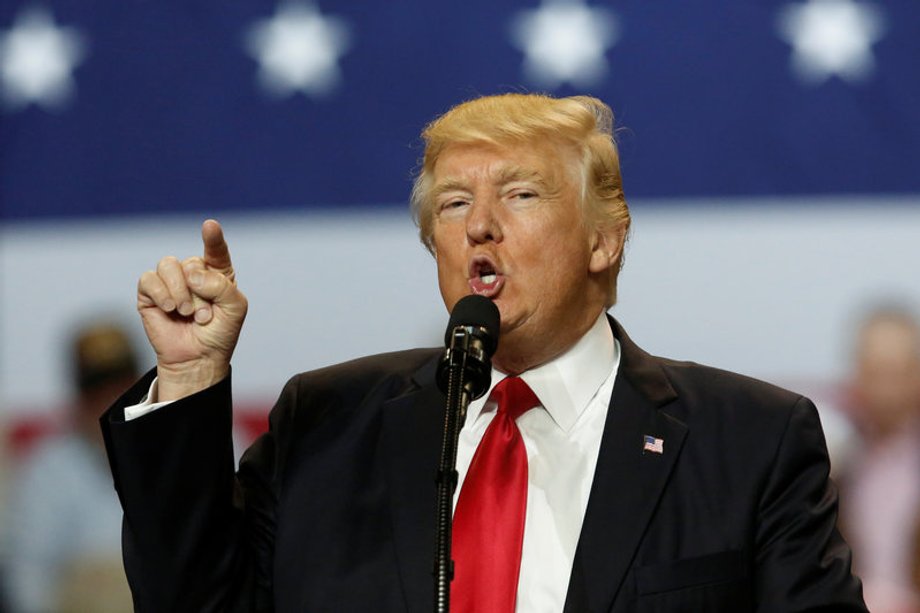 President Donald Trump at a rally at the Kentucky Exposition Center in Louisville, Kentucky.