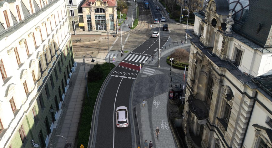 Rowerzyści pojadą bezpiecznie w centrum miasta na ul. Widok i Bożego Ciała