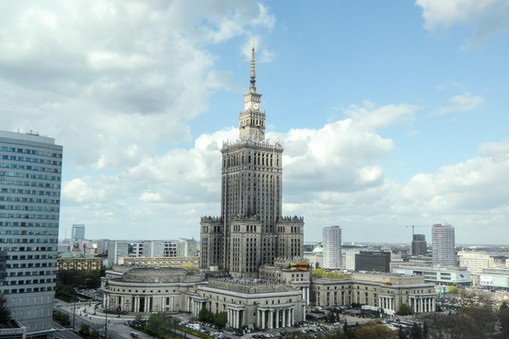 Warszawa pałac kultury Działka po przedwojennej kamienicy