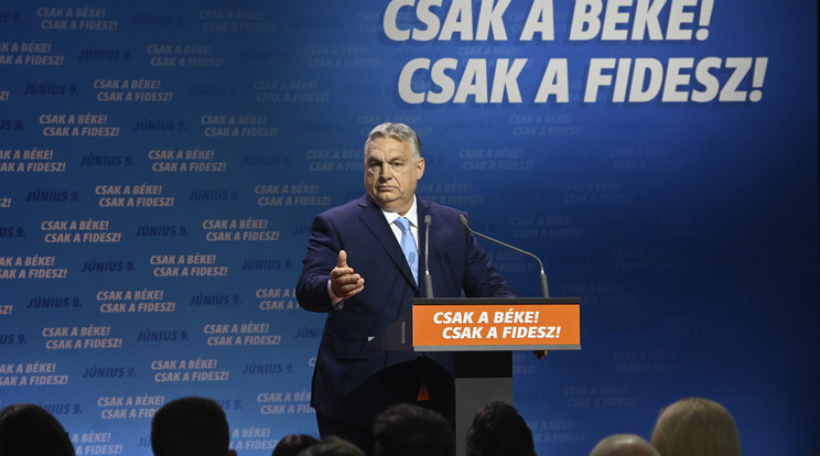 Orbán Viktor a múlt heti kampánynyitóján a Millenárison / Fotó: MTI/Koszticsák Szilárd