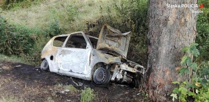 Tragedia na drodze. Kierowca spłonął żywcem