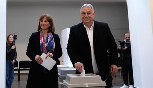 Viktor Orban na glasanju u Budimpešti 12. aprila