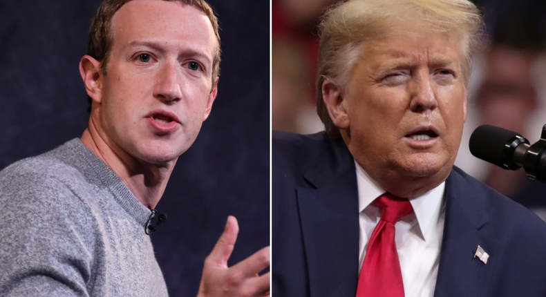 Mark Zuckerberg Donald Trump