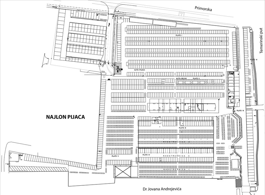 Mapa Najlon pijace