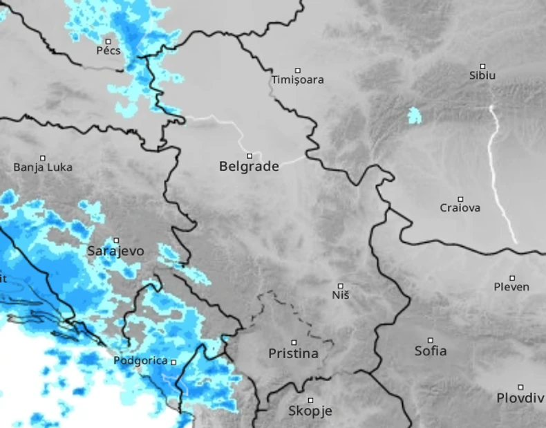 Početak padavina u Srbiji u četvrtak u 20h