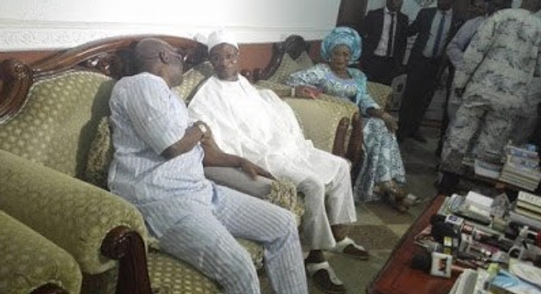 Ekiti State Governor Ayo Fayose visits Osun counterpart, Rauf Aregbesola on January 26, 2016