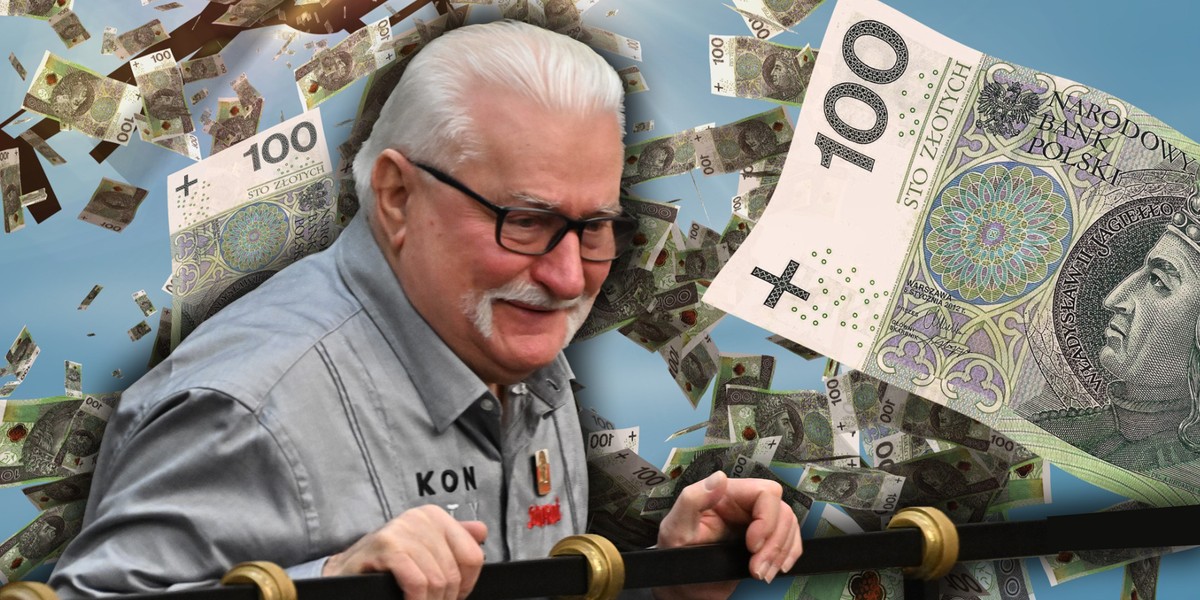 Lech Wałęsa dostaje bardzo przyzwoitą emeryturę. 