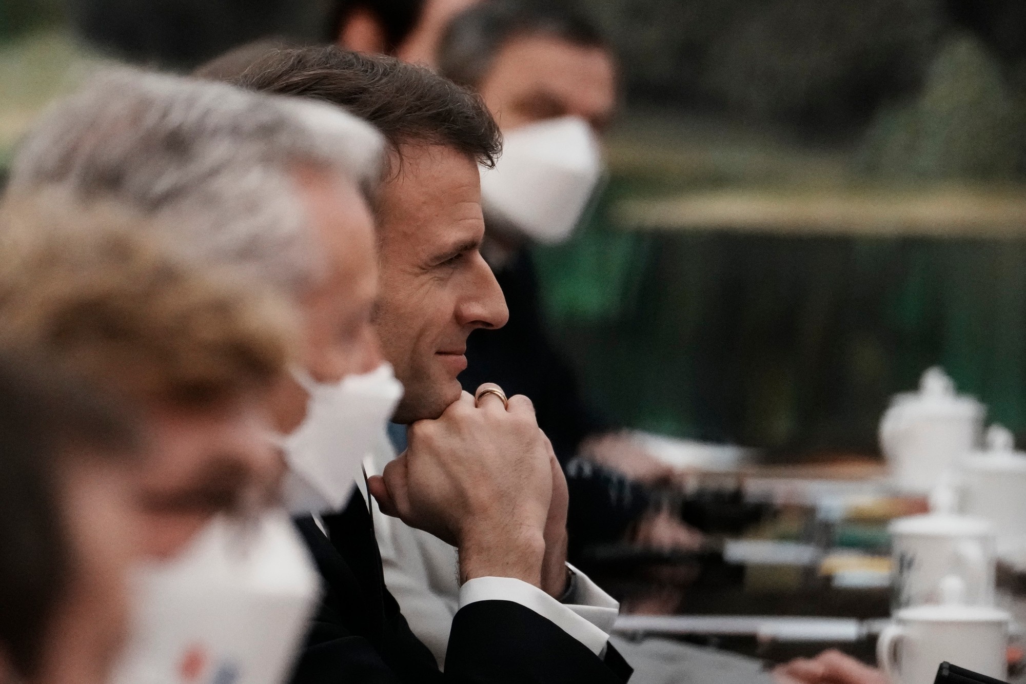Francúzsky prezident Emmanuel Macron na návšteve Číny.