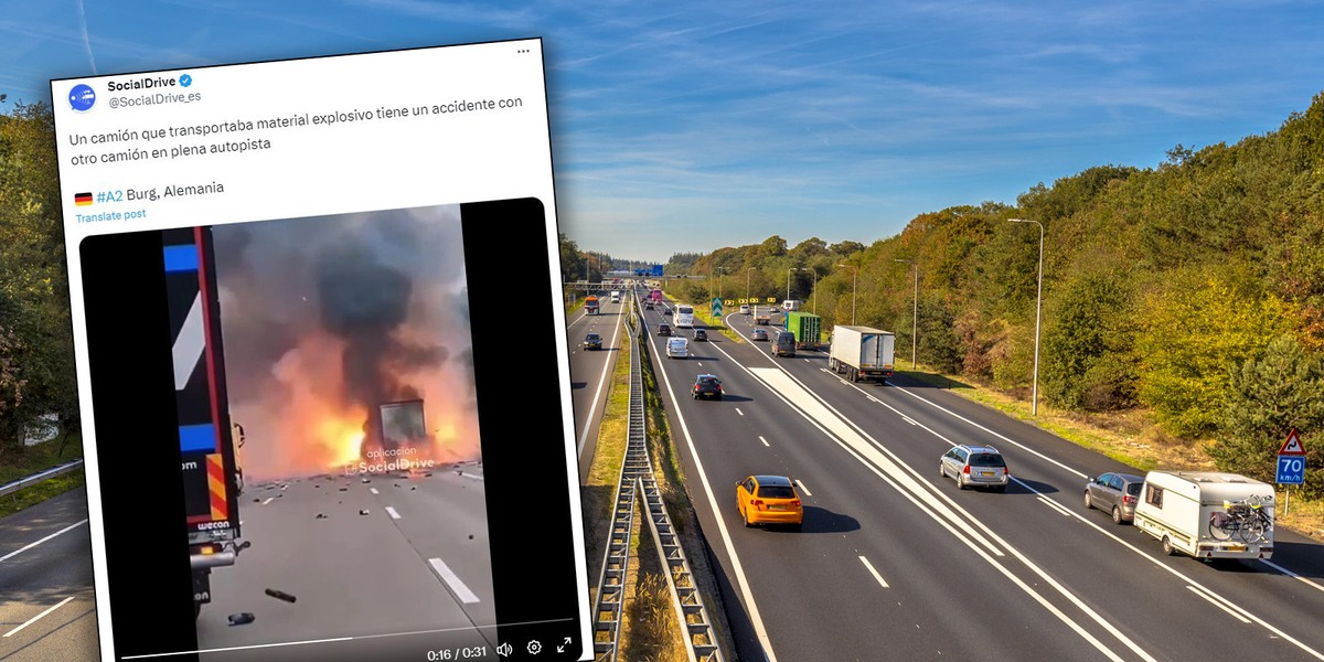 Eksplozja na niemieckiej autostradzie. Ofiarami Polacy. Wstrząsające ustalenia.