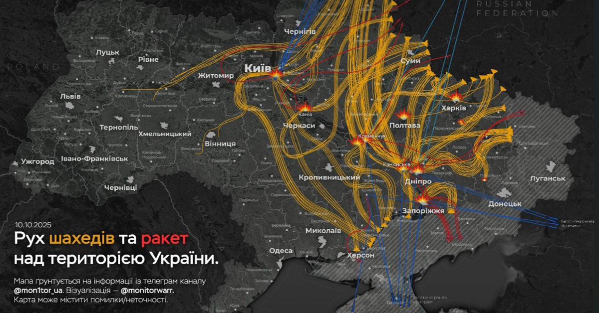 Kijów pogrążony w ciemności! Rosyjskie rakiety uderzyły w ukraińskie elektrownie.
