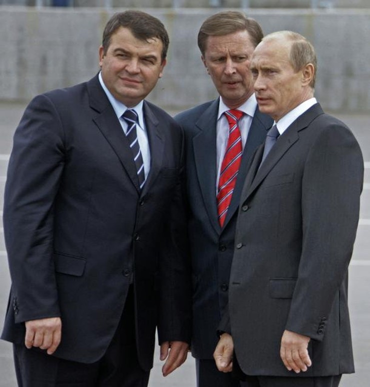 290767_from-left-russian-defense-minister-anatoly-serdyukov-russian-first-vice-premier-sergei-ivanov-and-president-vladimir-putin-ap