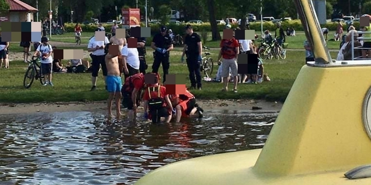 Tragiczny wypadek na plaży w Nieporęcie.