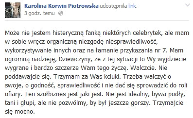 Karolina Korwin Piotrowska o "sprawie Małgorzaty Herde"