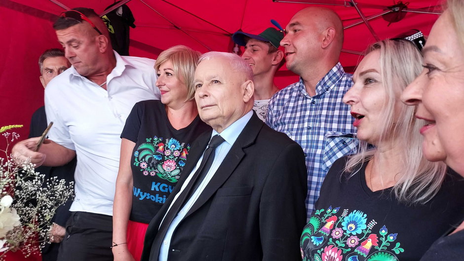 Jarosław Kaczyński na pikniku PiS w Stawiskach