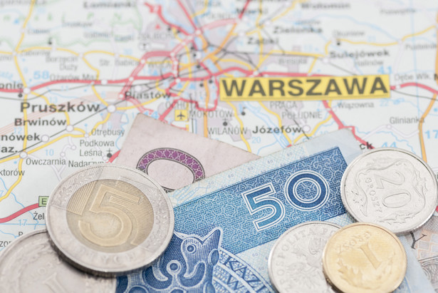 polska, mapa, pieniądze