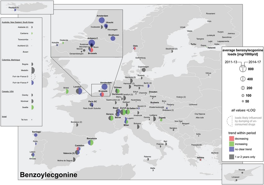 Karta korišćenja kokaina