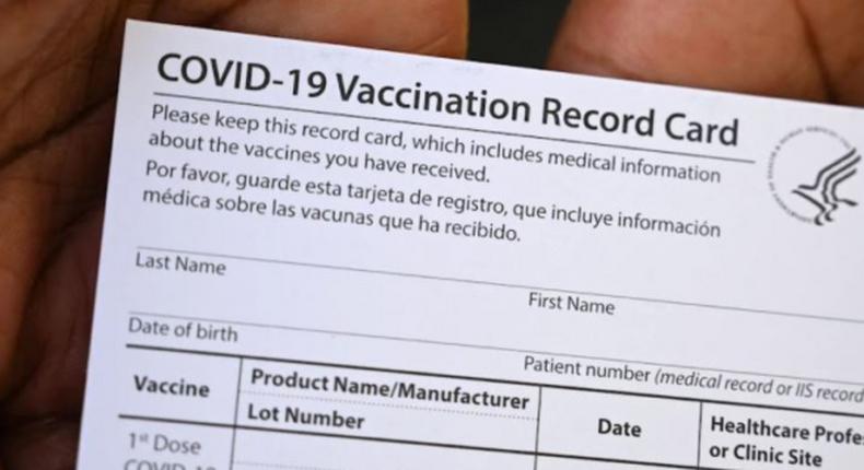 Covid-19 vaccine card