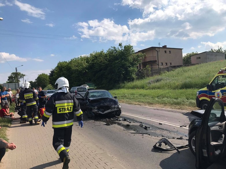 Wypadek na Krakowskim Przedmieściu w Sieradzu