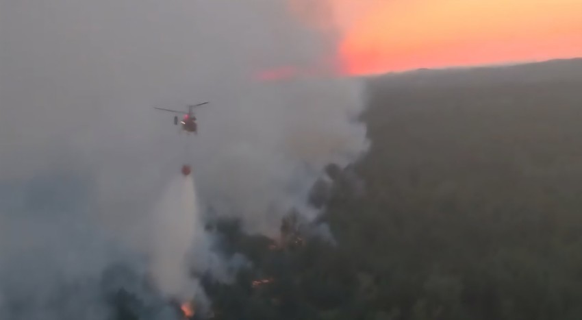 Deliblatska peščara gašenje požara iz helikoptera
