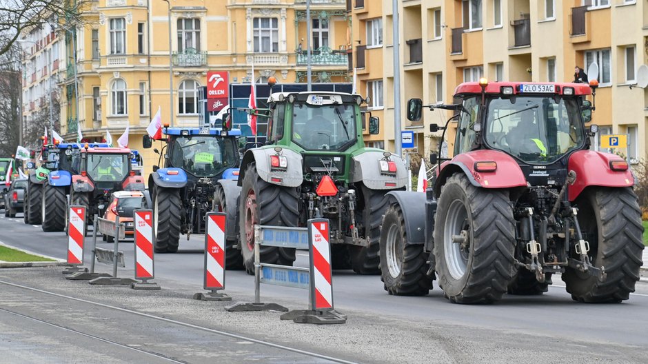 Protest rolników w Szczecinie