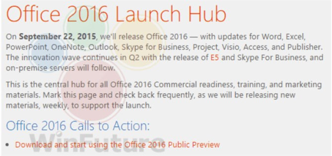 Office 2016 dla Windows zostanie wydany 22 września