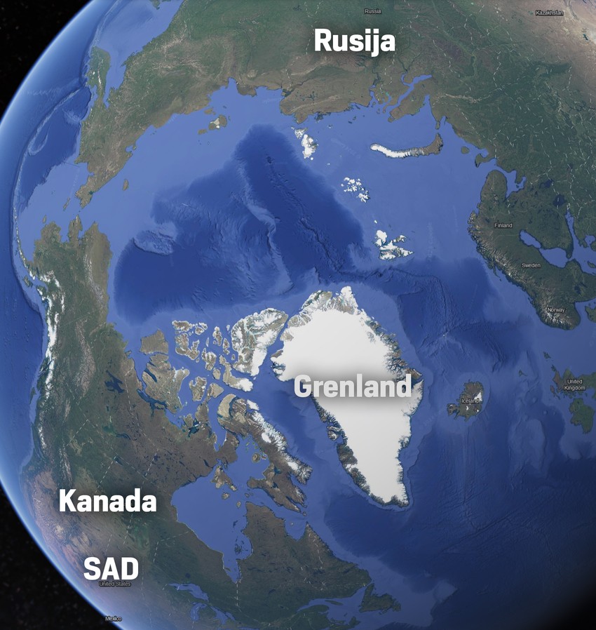 Mapa Grenland i okolina