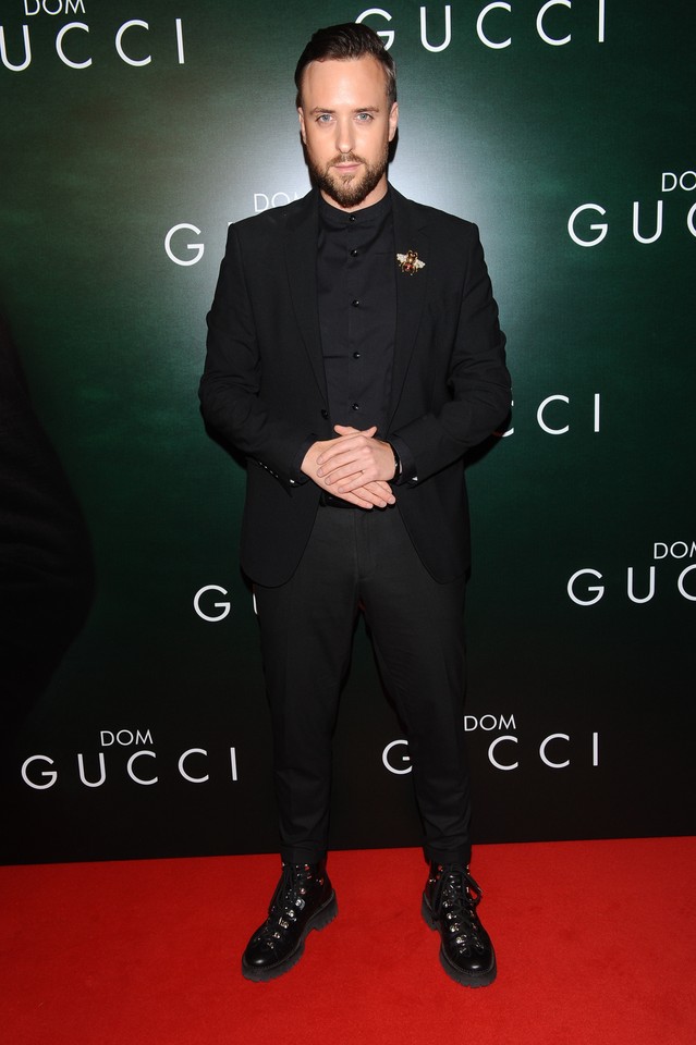 Aleksander Sikora na polskiej premierze filmu "House of Gucci"