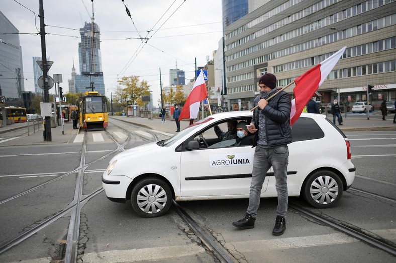 Protest rolników w Warszawie