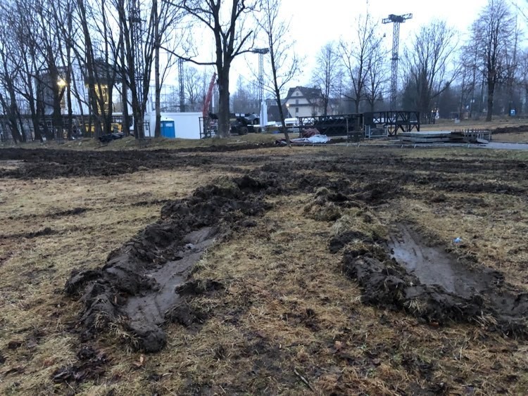 Zniszczona Rówień Krupowa po "Sylwestrze Marzeń"