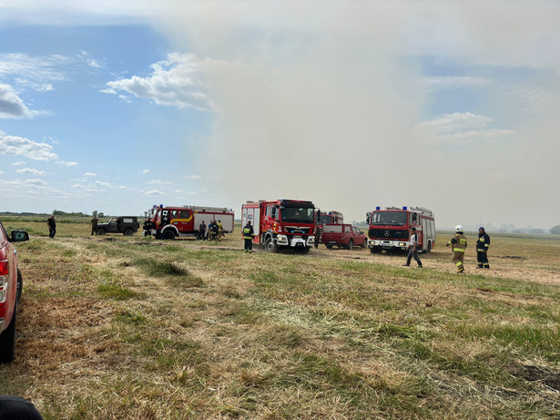 Gaszenie pożaru w Biebrzańskim Parku Narodowym