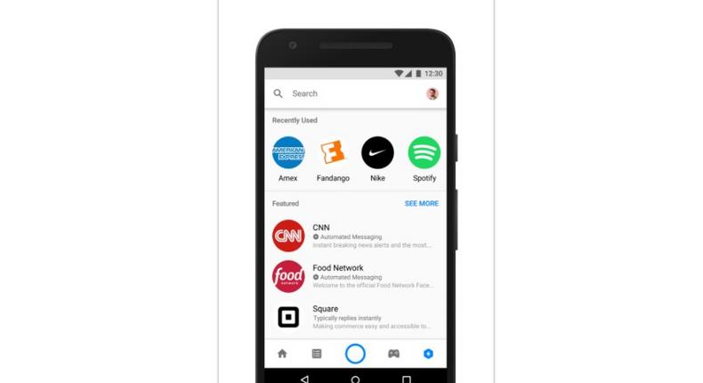 The new Discover section within Facebook Messenger