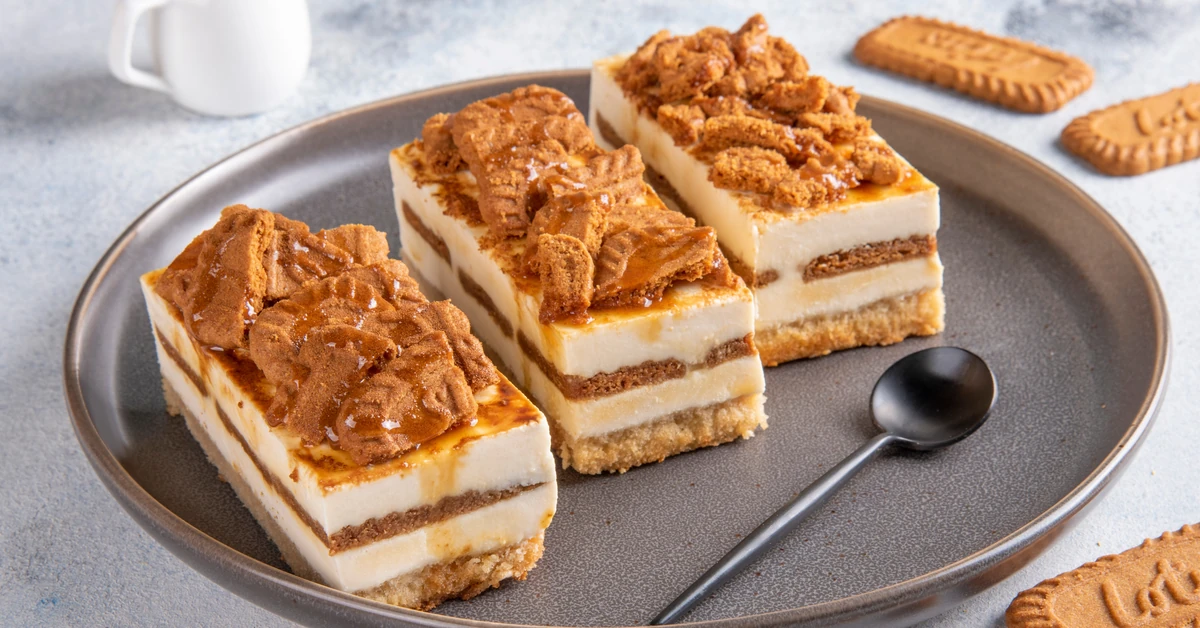 Deser na sylwestrową zabawę - ciasto Lotus bez pieczenia. 20 minut i gotowe