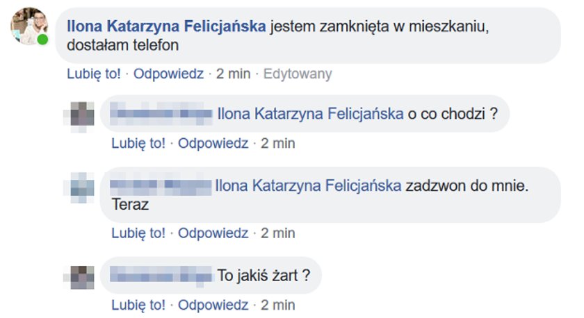 Facebook Ilony Felicjańskiej