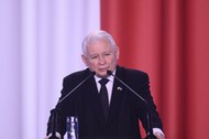 04.06.2022, Marki. Prezes PiS Jarosław Kaczyński podczas przemówienia na konwencji PiS. Fot Zbyszek Kaczmarek/REPORTER