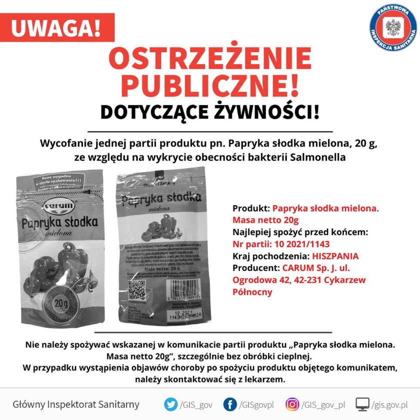 Masz tę paprykę w kuchni? Sanepid wycofuje ją ze sklepów