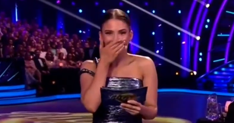 Moderátorka Jana Kovalčiková počas tanečnej šou Let's Dance.