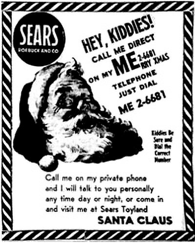 Reklama z Mikołajem z 1955 roku