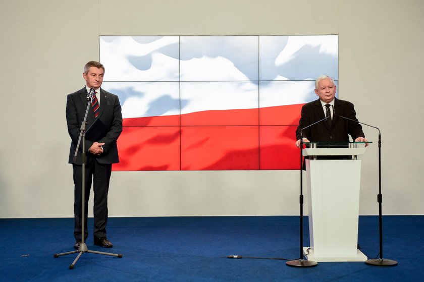 Marek Kuchciński i Jarosław Kaczyński