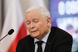 Jarosław Kaczyński podczas prezentacji założeń ustawy o obronie ojczyzny