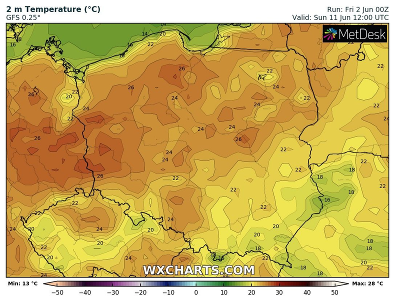 Długi weekend zapowiada się ciepło, ale raczej bez męczących upałów