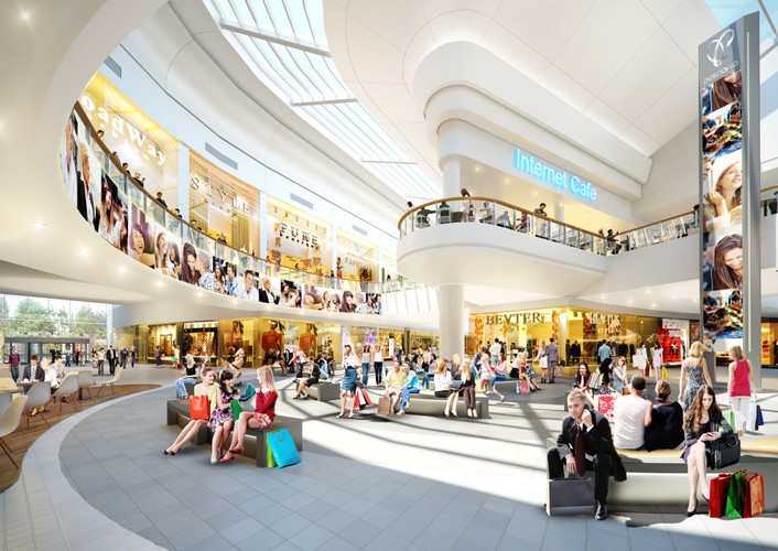 Prace przy budowie  galerii handlowej na Łacinie mają być zakończenie jesienią 2016 r.<br>Posnania Rotunda, wizualizacja: materiał prasowy Posnania