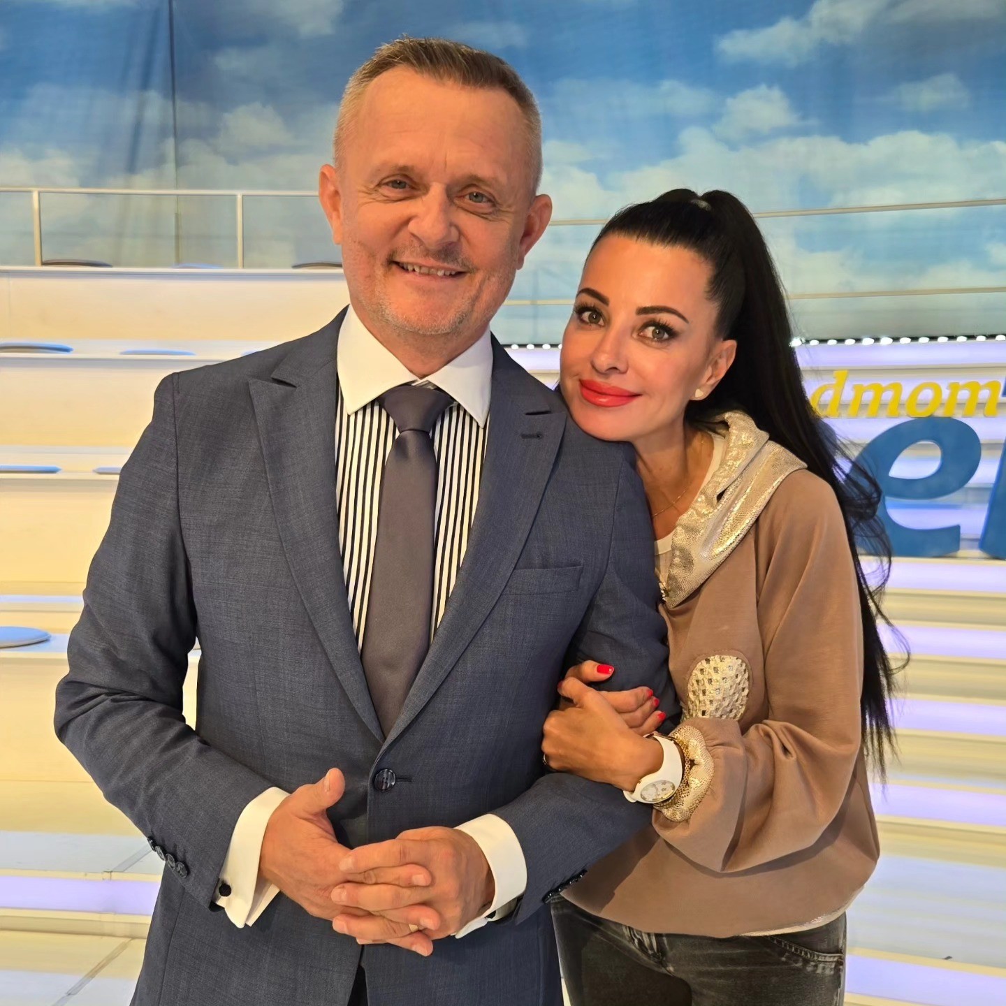 Relácia V siedmom nebi - Vilo Rozboril a maskérka Blanka Blanárová.