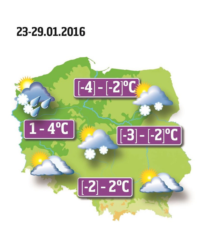 Prognoza pogody na całe zimowe ferie