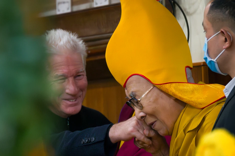 Dalaj lama i glumac Ričard Gir u Daramšali, Indija, 25. oktobra