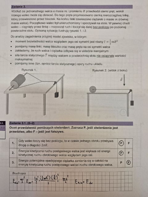 Matura 2023 - fizyka rozszerzona — rozwiązanie zad. 3.1