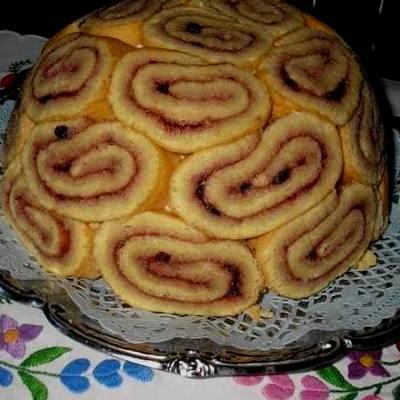 Mutatós áfonyás-túrós charlotte torta