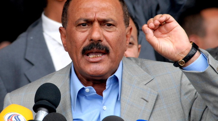 Ali Abdullah Saleh egy 2006-os szónoklatán /Fotó: AFP