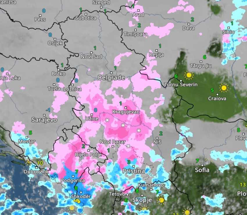 Sneg u Srbiji 23. novembra